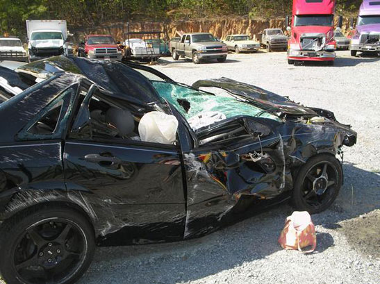 Crashed ford focus