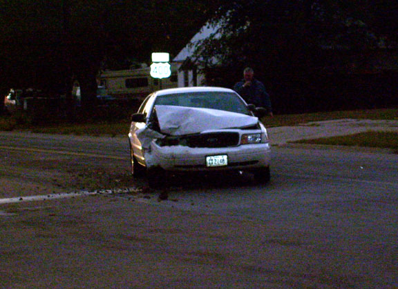 Police auto crashed