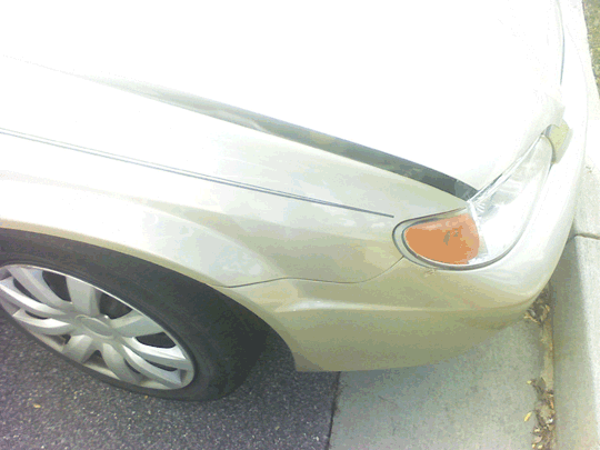 Mazda protege wrecked