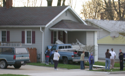 Truck Crash into House