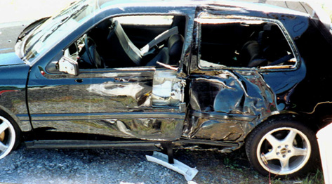 VW Golf Crash